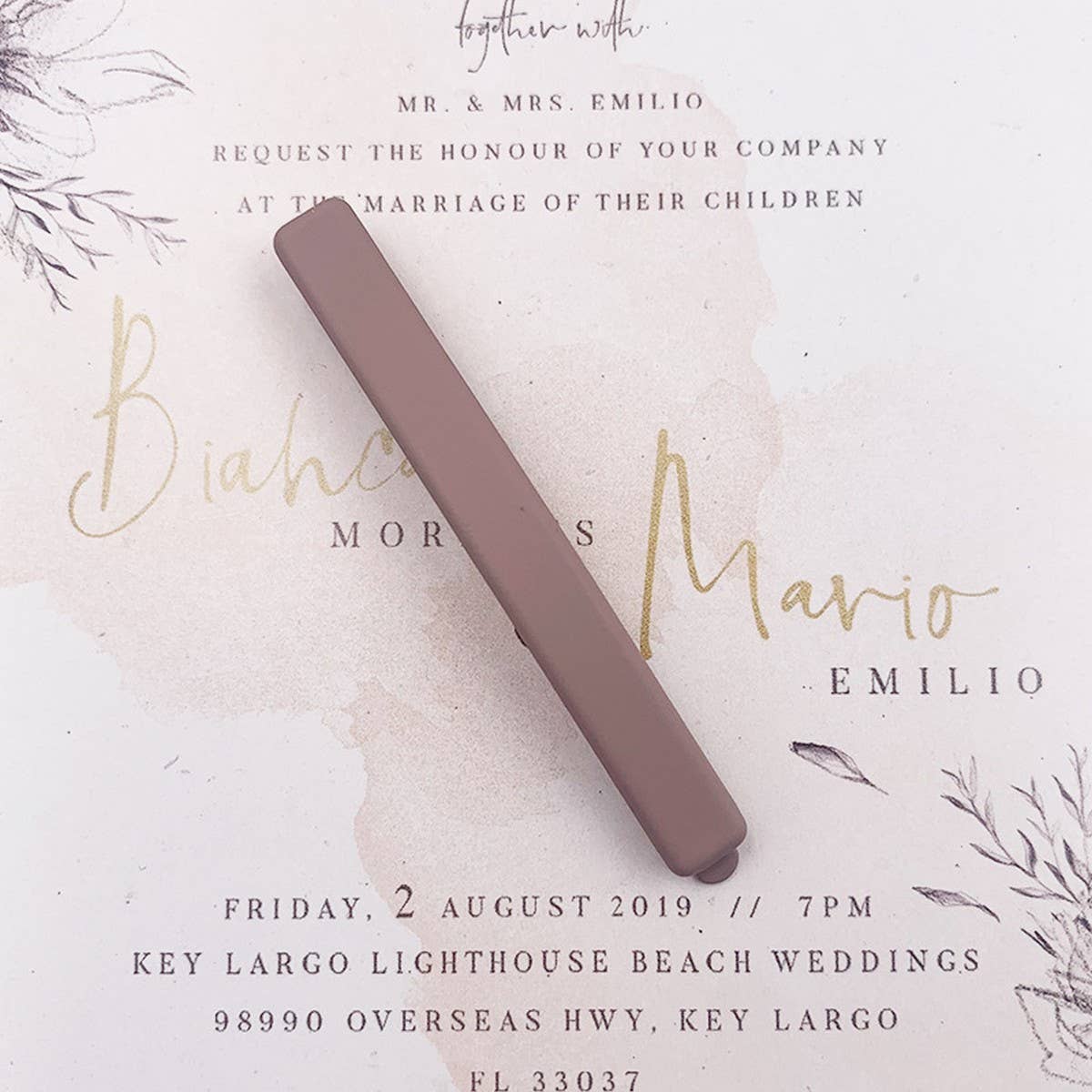 MORANDI COLOR MATTE HAIR CLIP MINIMALIST_CWAHA2618