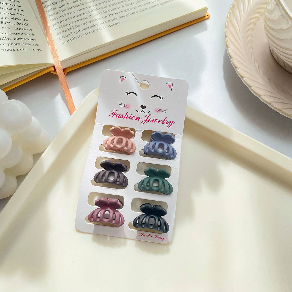 Set of 6 Small Claw Hair Clips, Simple & Chic_CWAHA0386