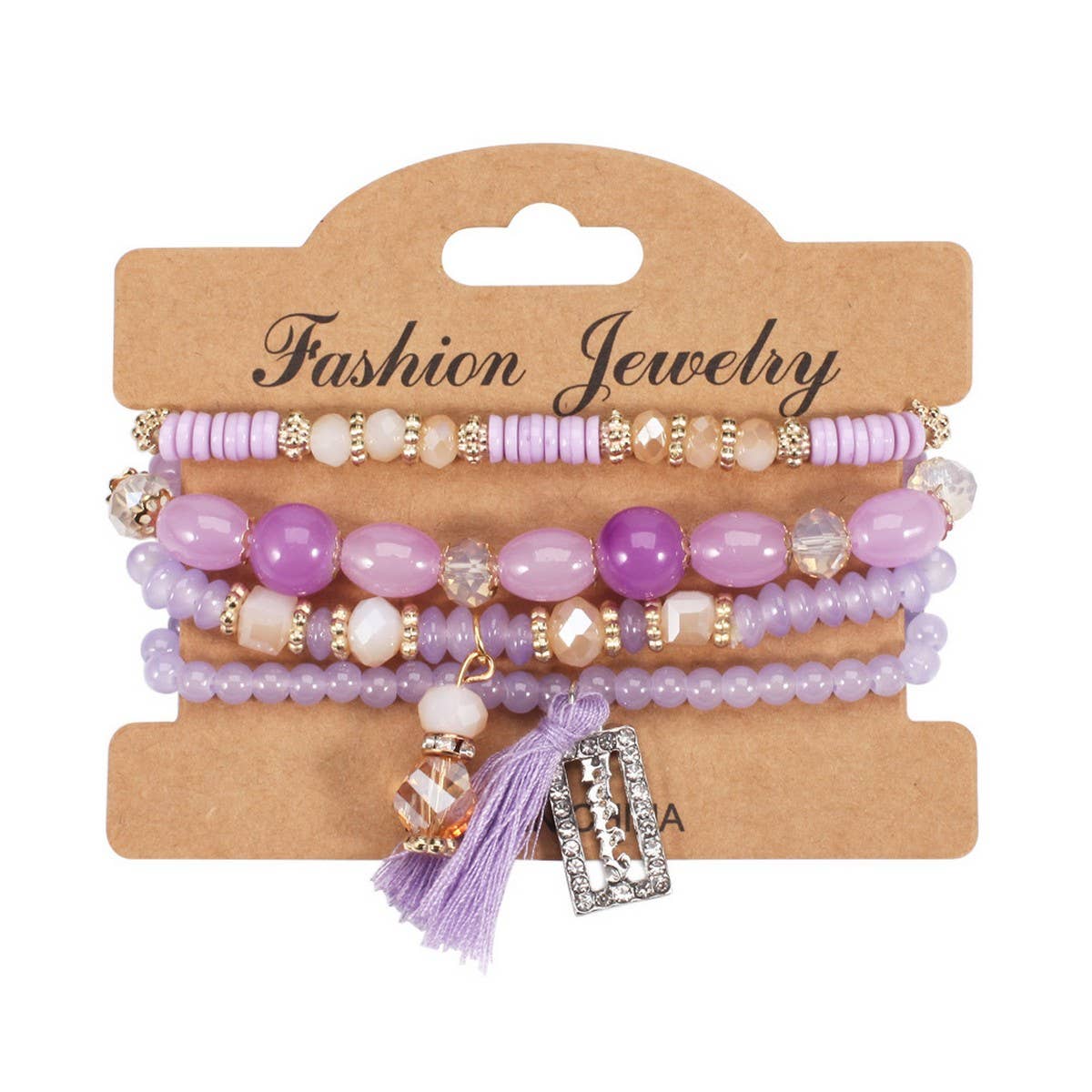CWAJE05694_BOHO HAPPY TASSEL CRYSTAL MULTI LAYER BRACELET