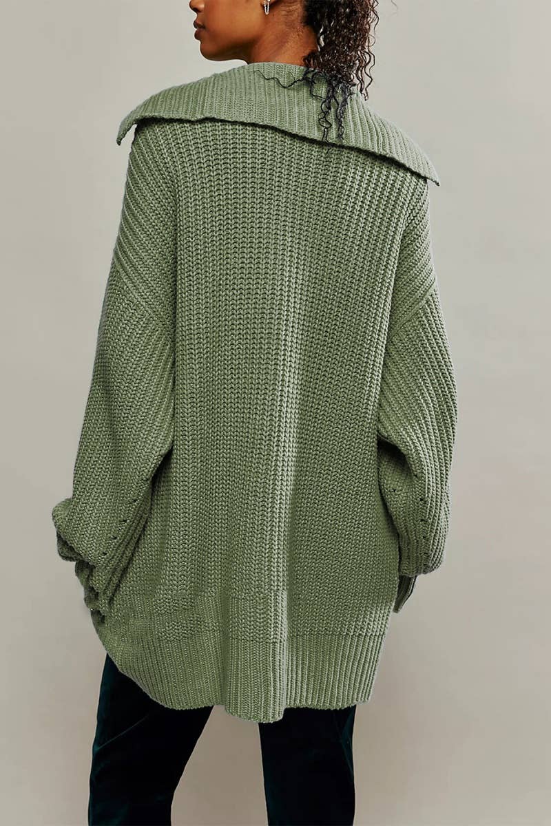 CWOCAL2203_FASHION BAGGY LAPEL LONG SLEEVE SWEATER CARDIGAN