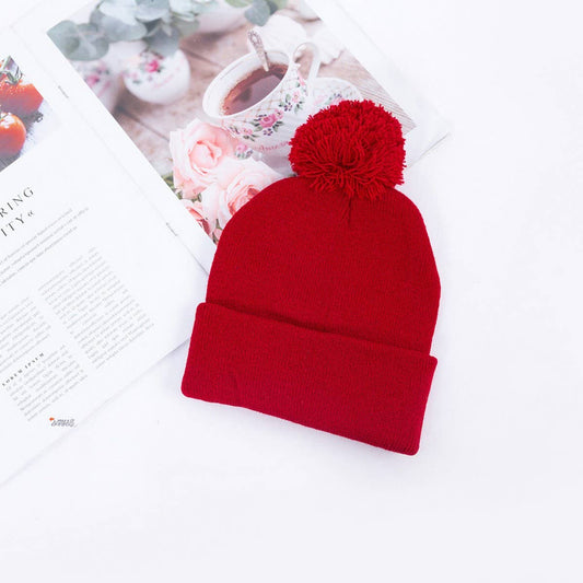 CWAH04347_KIDS SOLID COLOR KNIT BEANIE HAT