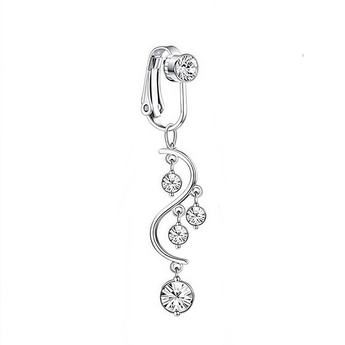 Fake Navel Clip ??No Piercing Belly Button Ring_CWMM9190