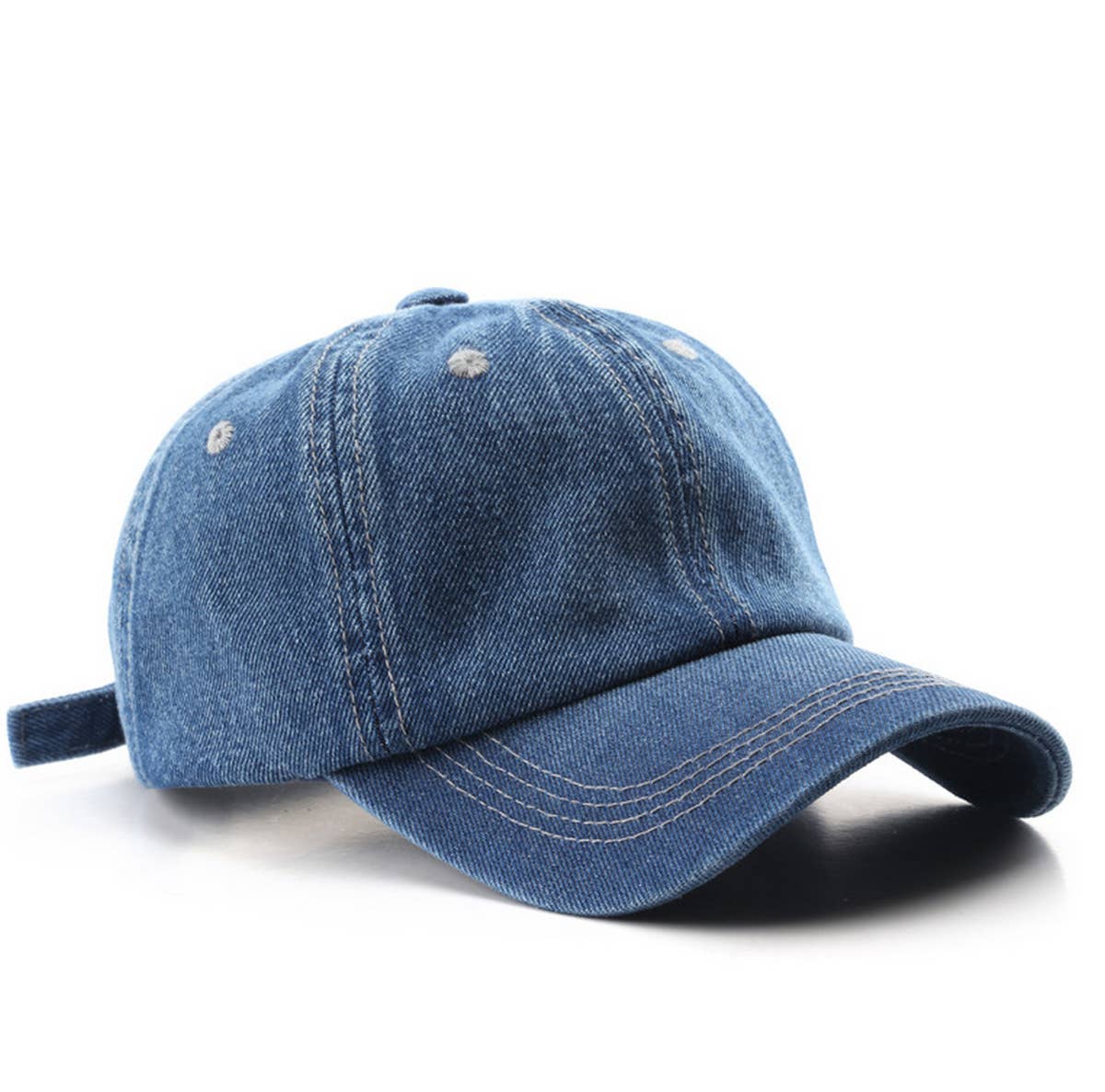 CWAH3200_SOLID COLOR SUN PROTECTION DENIM BASEBALL CAP
