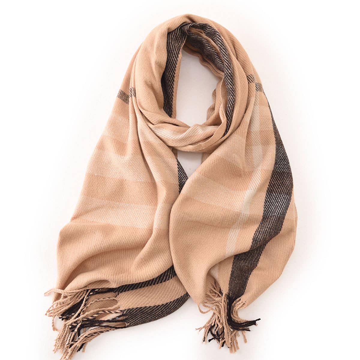 Colorblock Plaid Scarf - Chic Winter Couple Shawl