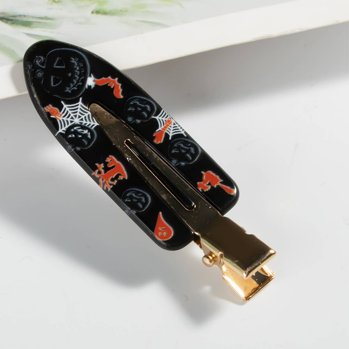HALLOWEEN ACCESSORIES ACRYLIC PRINTED HAIR CLIP