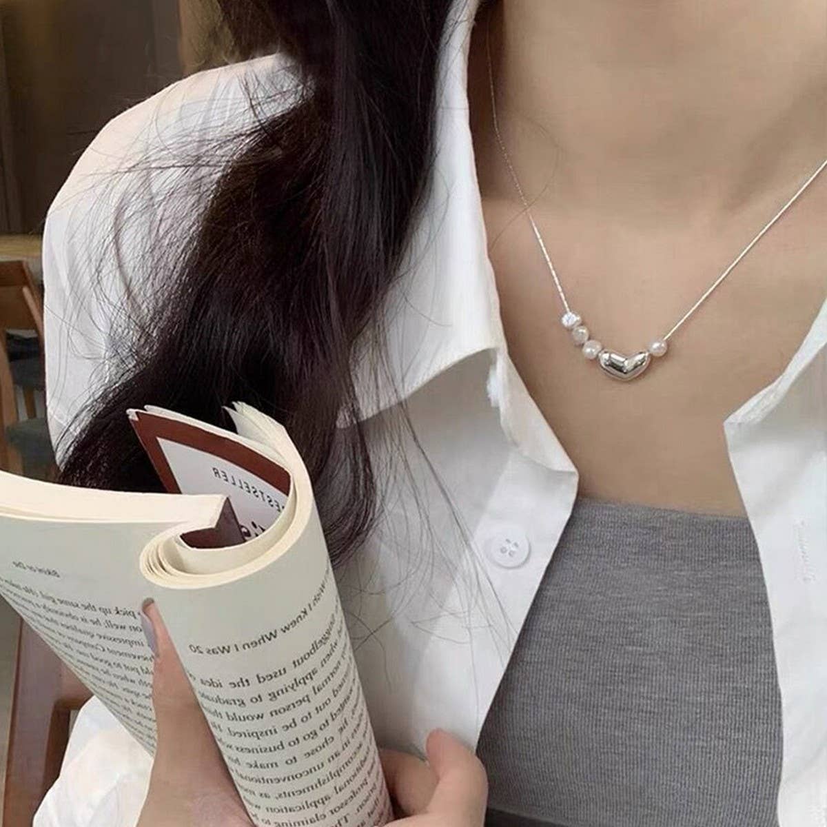 LIGHT LUXURY FRENCH HIGH END LOVE PEARL NECKLACE