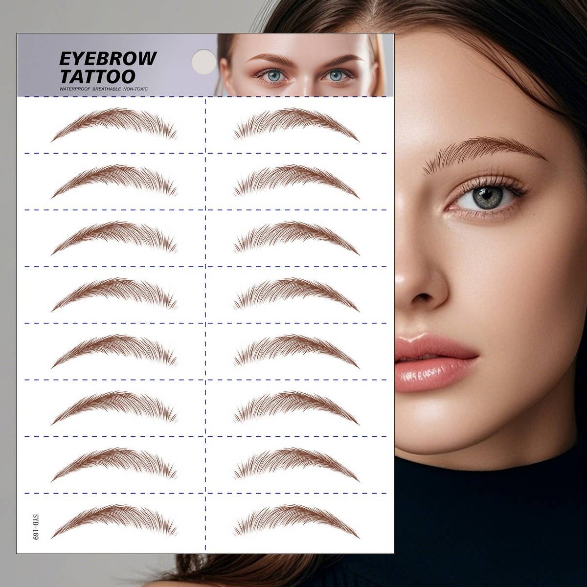 6D Realistic Eyebrow Tattoo Stickers Waterproof_CWMM8265