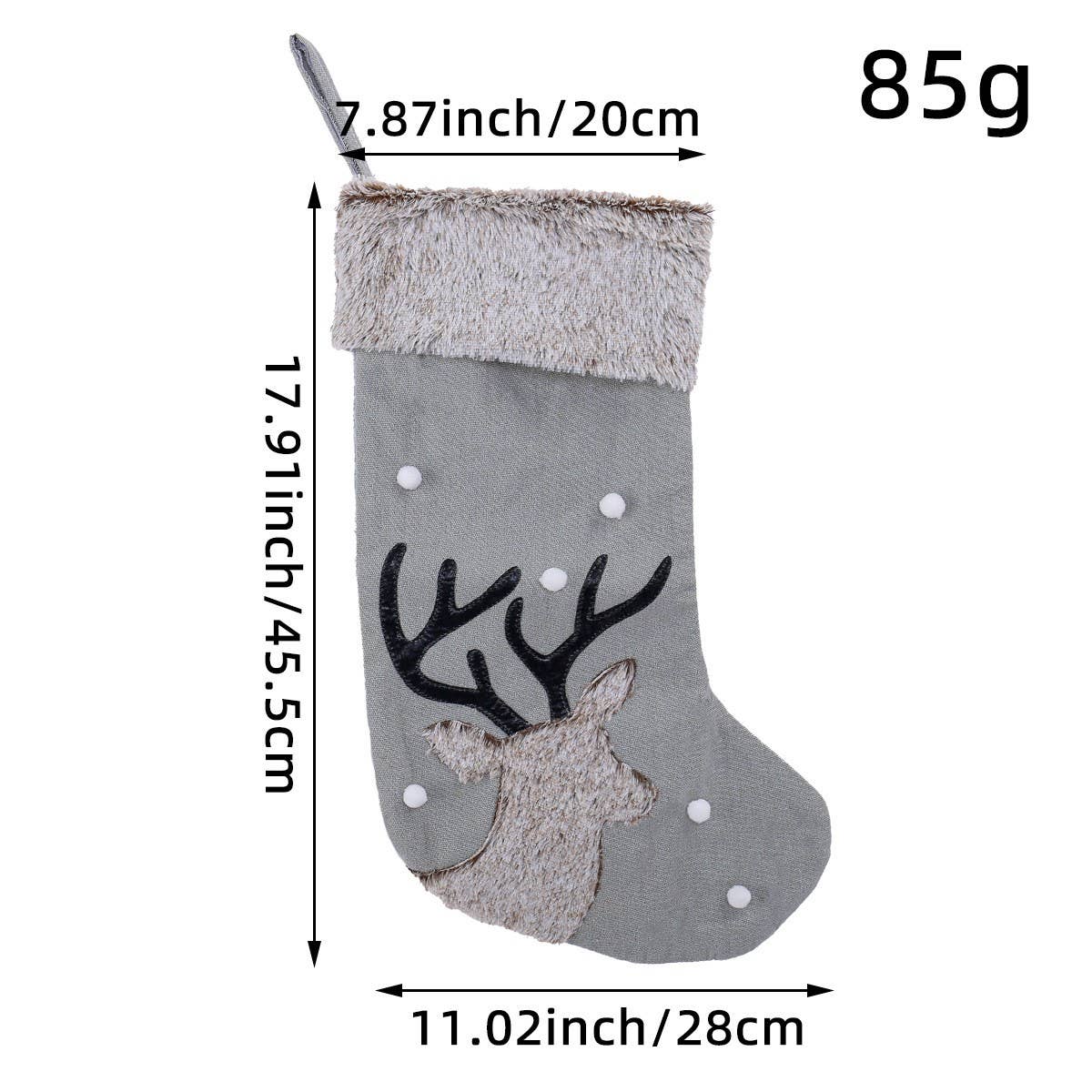 CHRISTMAS DECORATIONS CUTE DEER HEAD CANDY SOCKS
