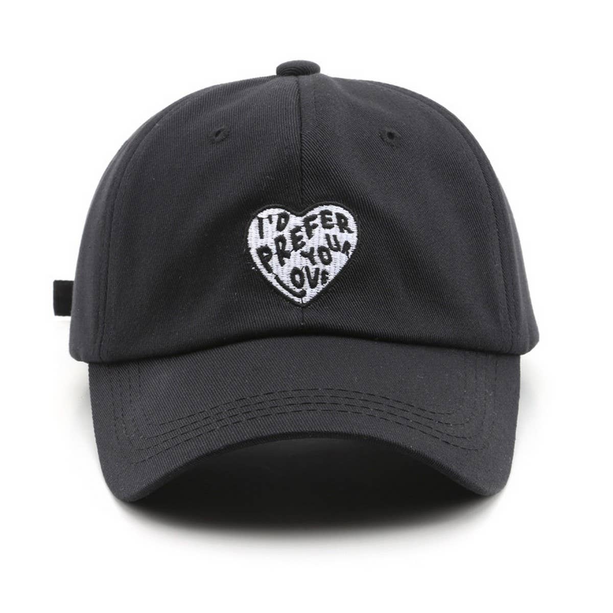 Vintage Heart Embroidered Cotton Baseball Cap CWAH2855