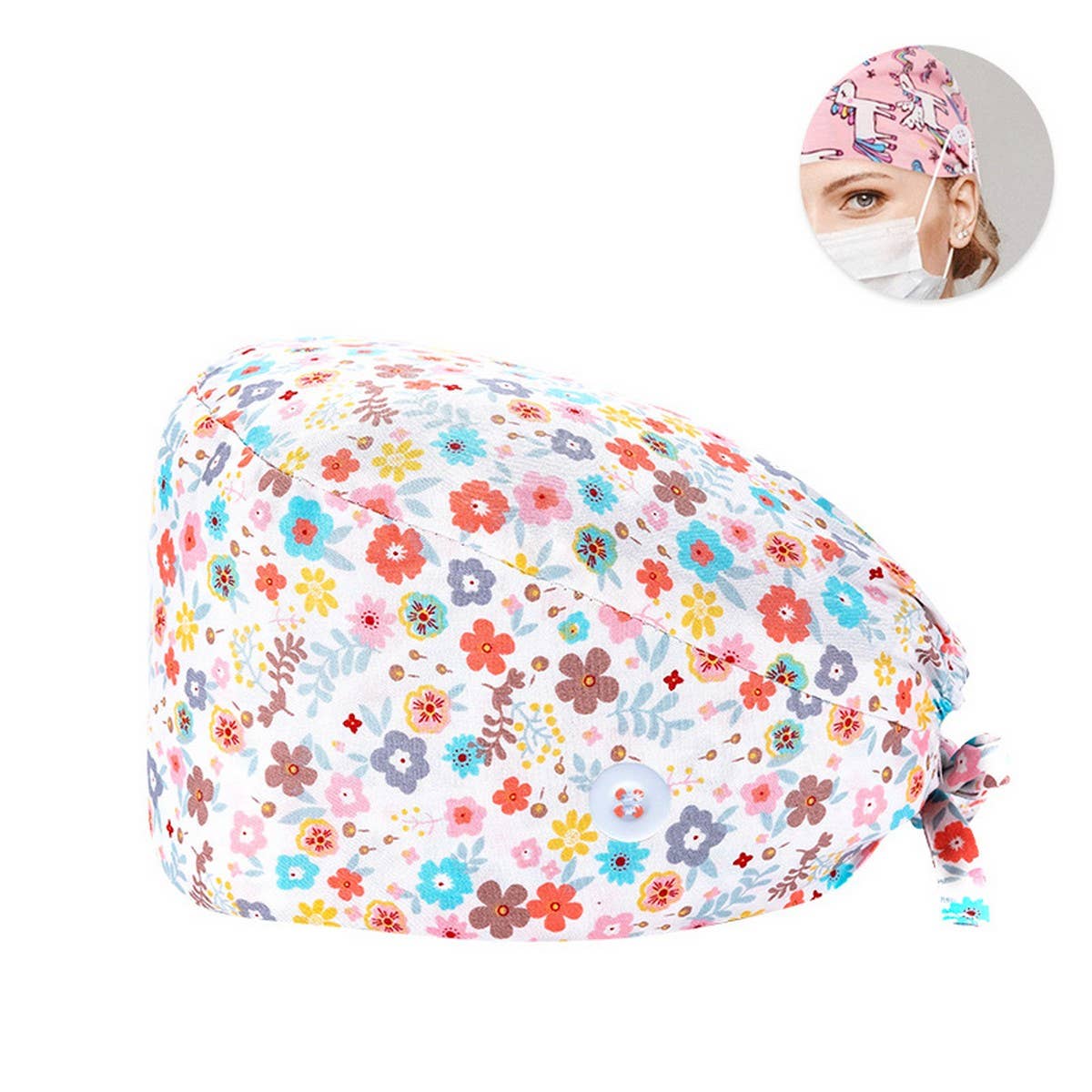 PRINTED SURGICAL CAP SCRUB CAP COTTON NURSE CAP_CWAH3378