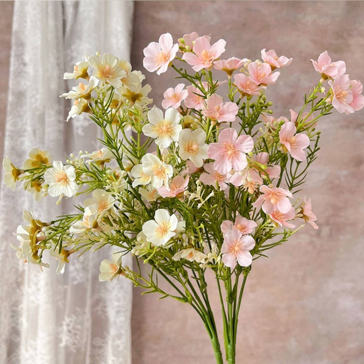 Colorful Gypsophila Spray with 6 Branches Faux