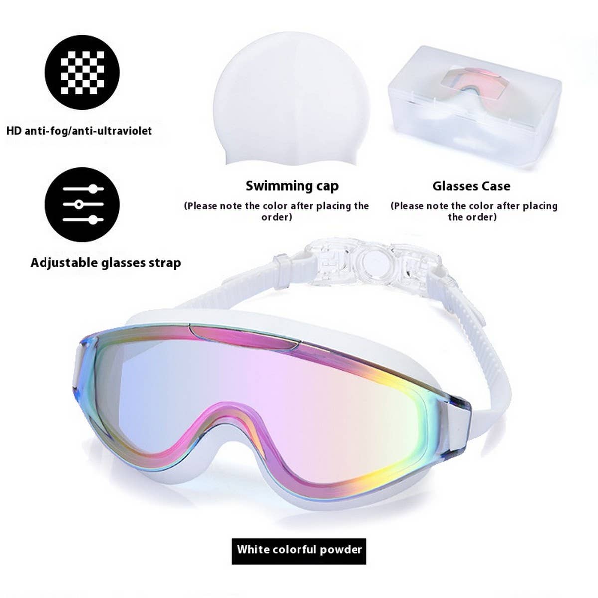Pro Swim Goggles Set, HD, UV Protection, Silicone_CWASG1055