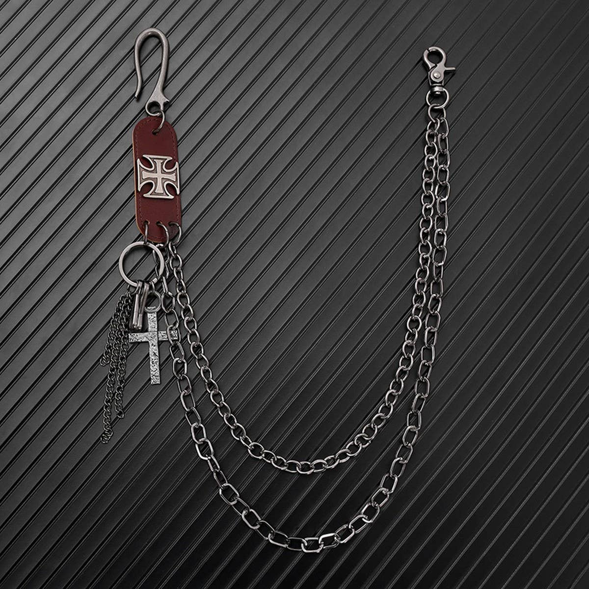 HIP-HOP RETRO CROSS PENDANT PANTS CHAIN