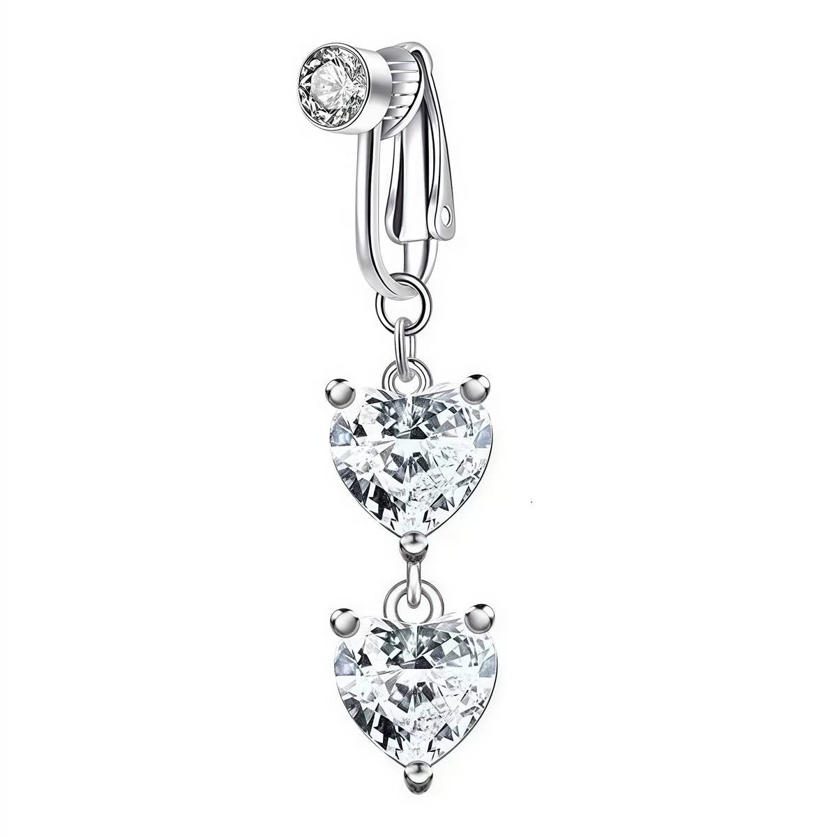 Crystal Moon Heart Butterfly Fake Navel Ring