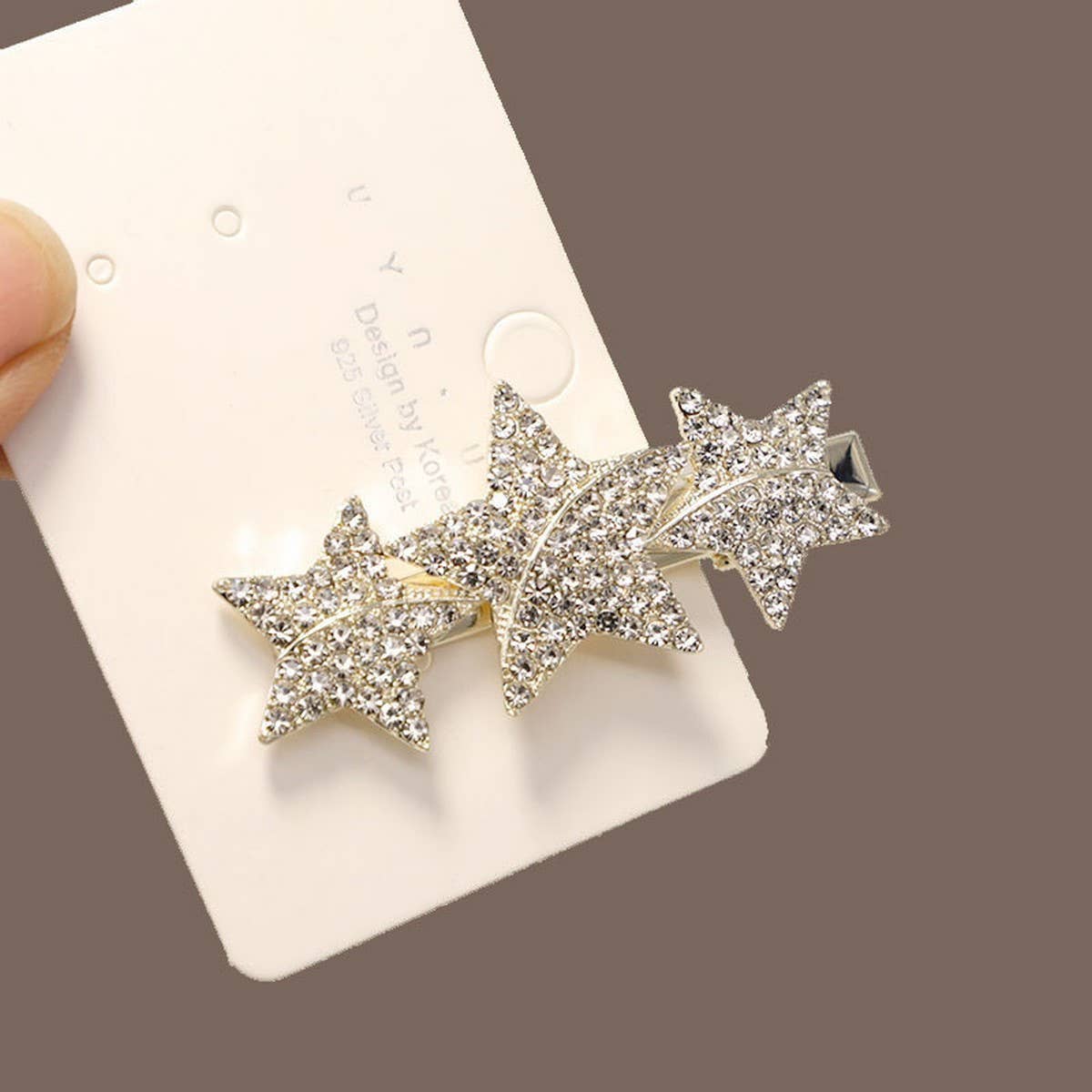 STARFISH FIVE-POINTED STAR PEARL DUCKBILL HAIRPIN_CWAHA4660