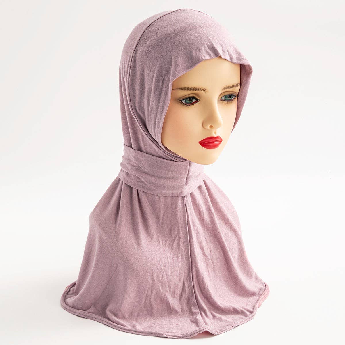 COTTON HIJAB THREE BUTTON TIE PULLOVER SCARF