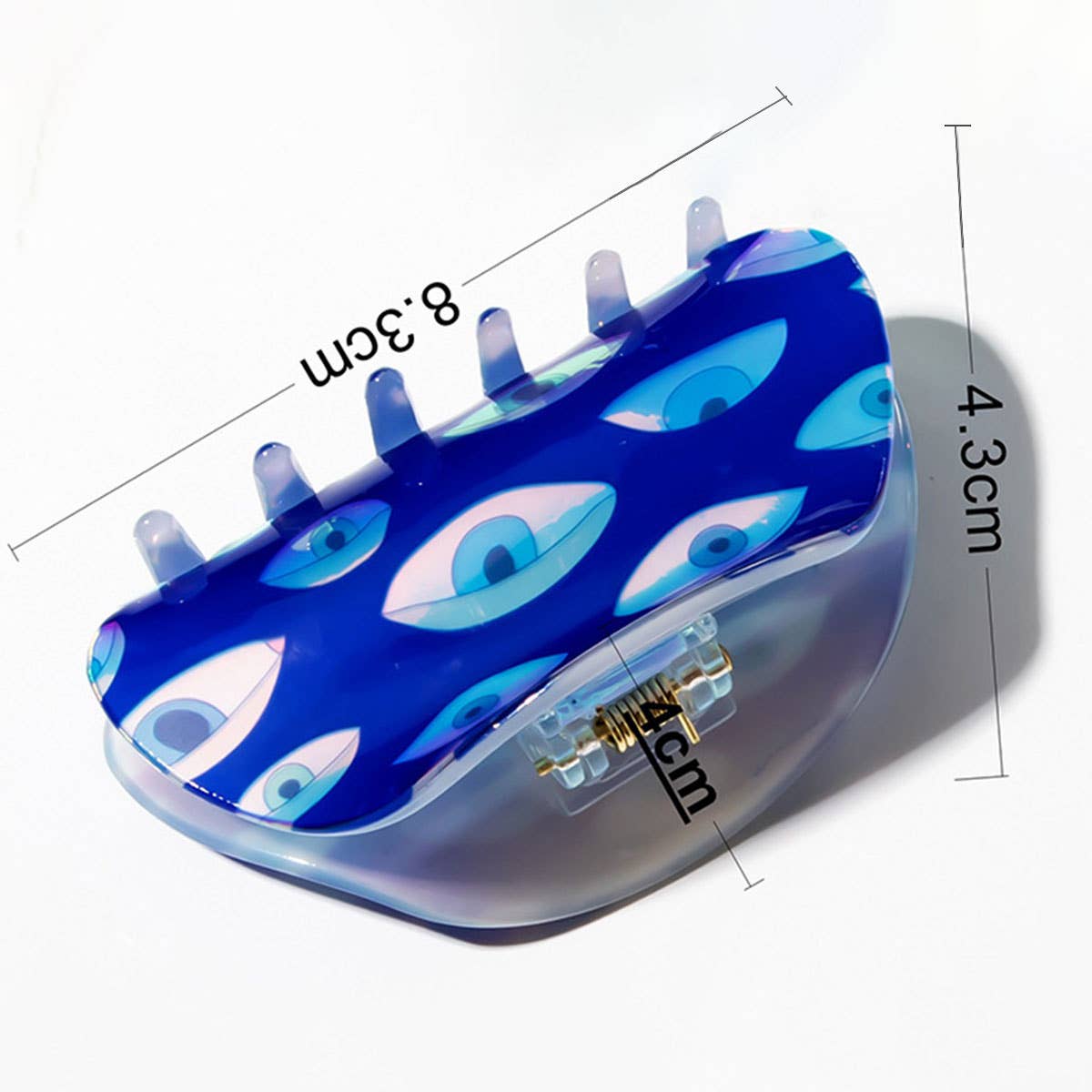 Blue Eye Print Hair Claw - Creative French Style_CWAHA0315