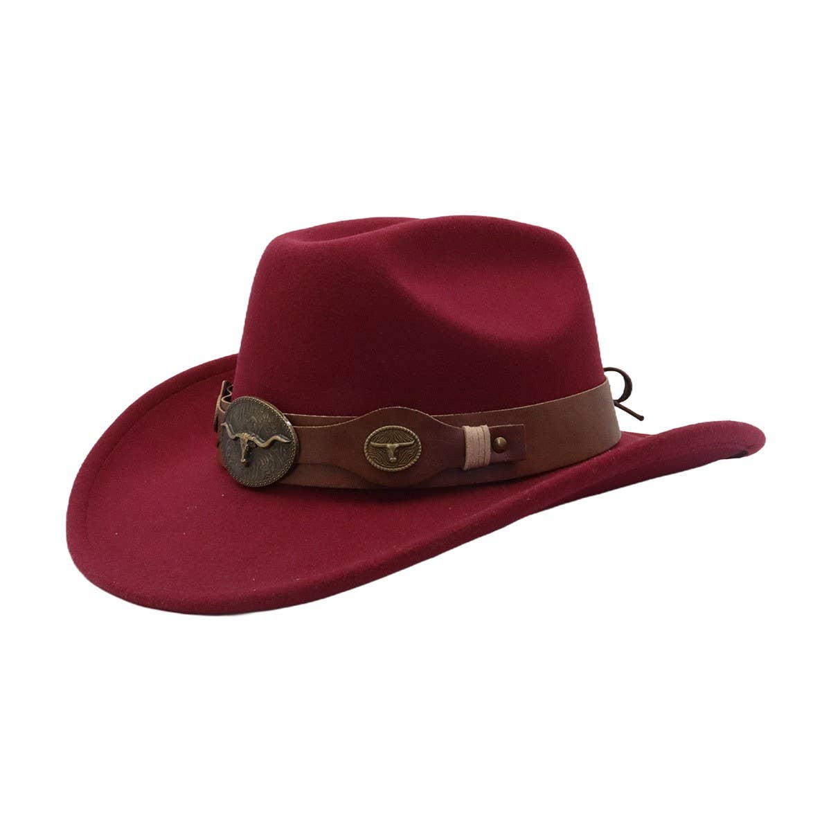 New Wool Fedora Hat Western Ethnic Cowboy Style_CWAH04500
