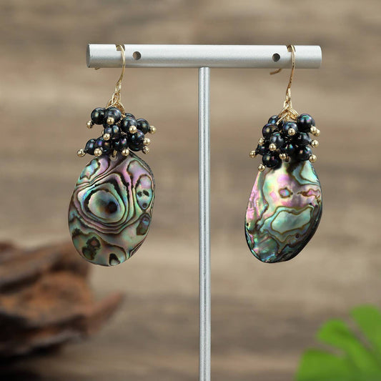 HIGH-END COLORFUL ABALONE SHELL EARRINGS