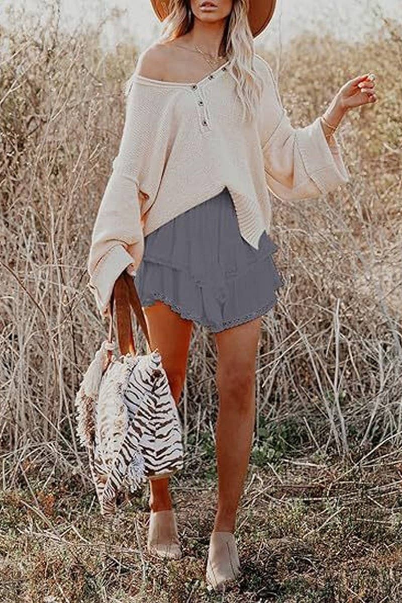 CWBSS0455_HIGH WAIST LAYERED RUFFLE MINI SKIRT