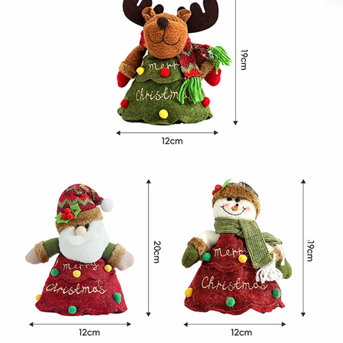 CWMM9355_CARTOON 3D DOLL ZIPPER LETTER TREE SHAPE GIFT BAG