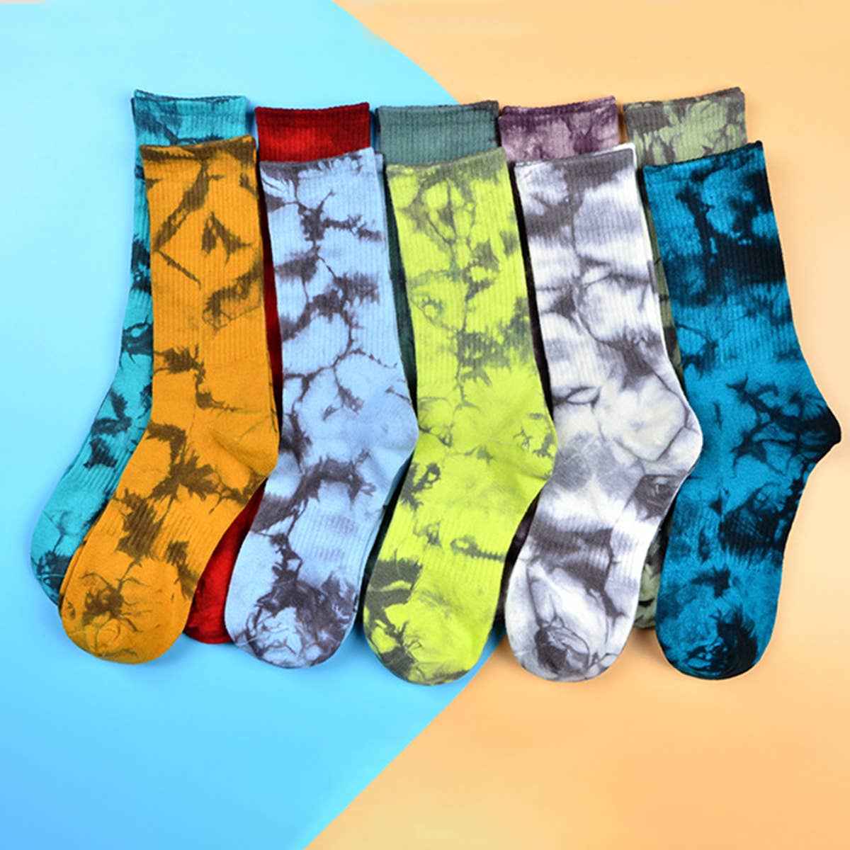 TIE-DYED STREET SKATEBOARD SOCKS