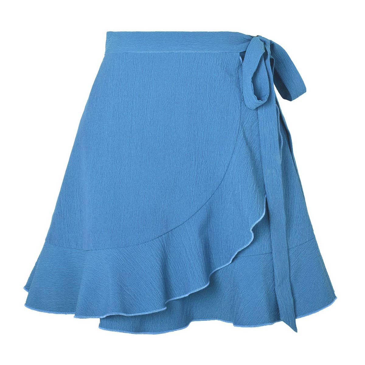 ONE-PIECE SKIRT SOLID COLOR RUFFLED SHORT SKIRT_CWAB4812