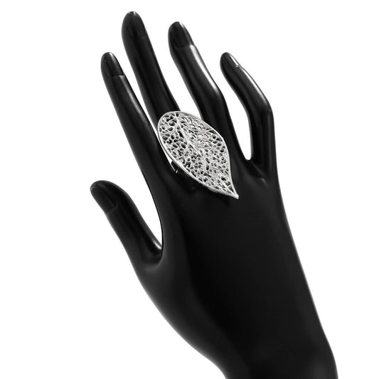 IRREGULAR GEOMETRIC HOLLOW WINDING ALLOY RING