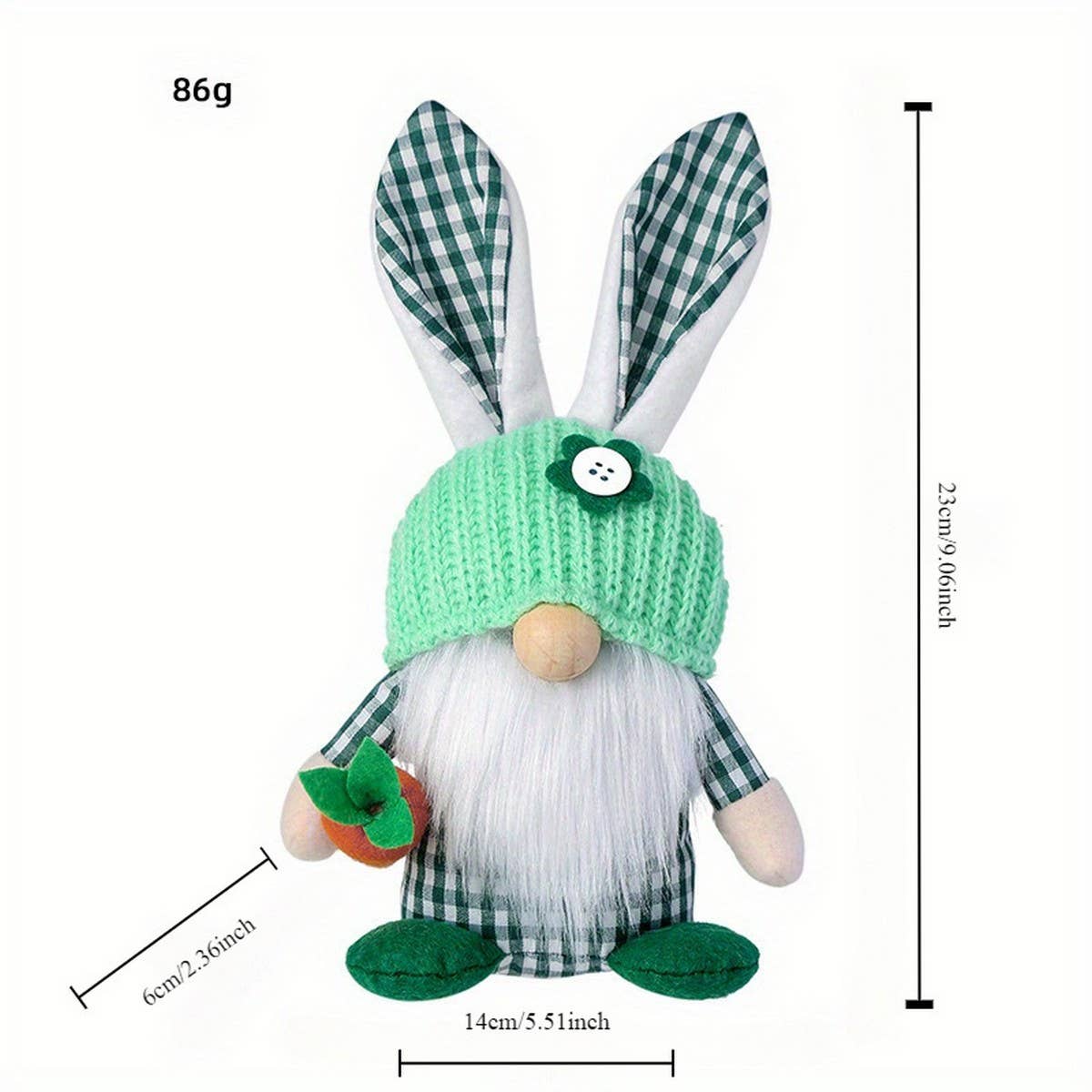 EASTER EGG HOLDING PLUSH DOLL RABBIT ORNAMENTS