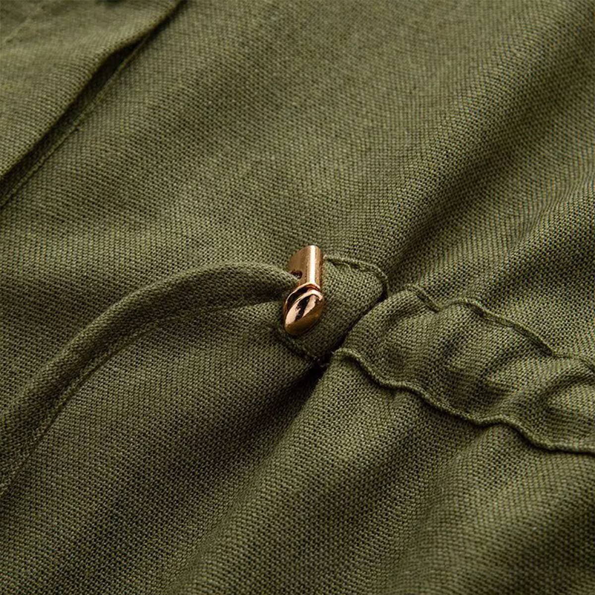 Fashion hunting linen blend loose lapel shirt