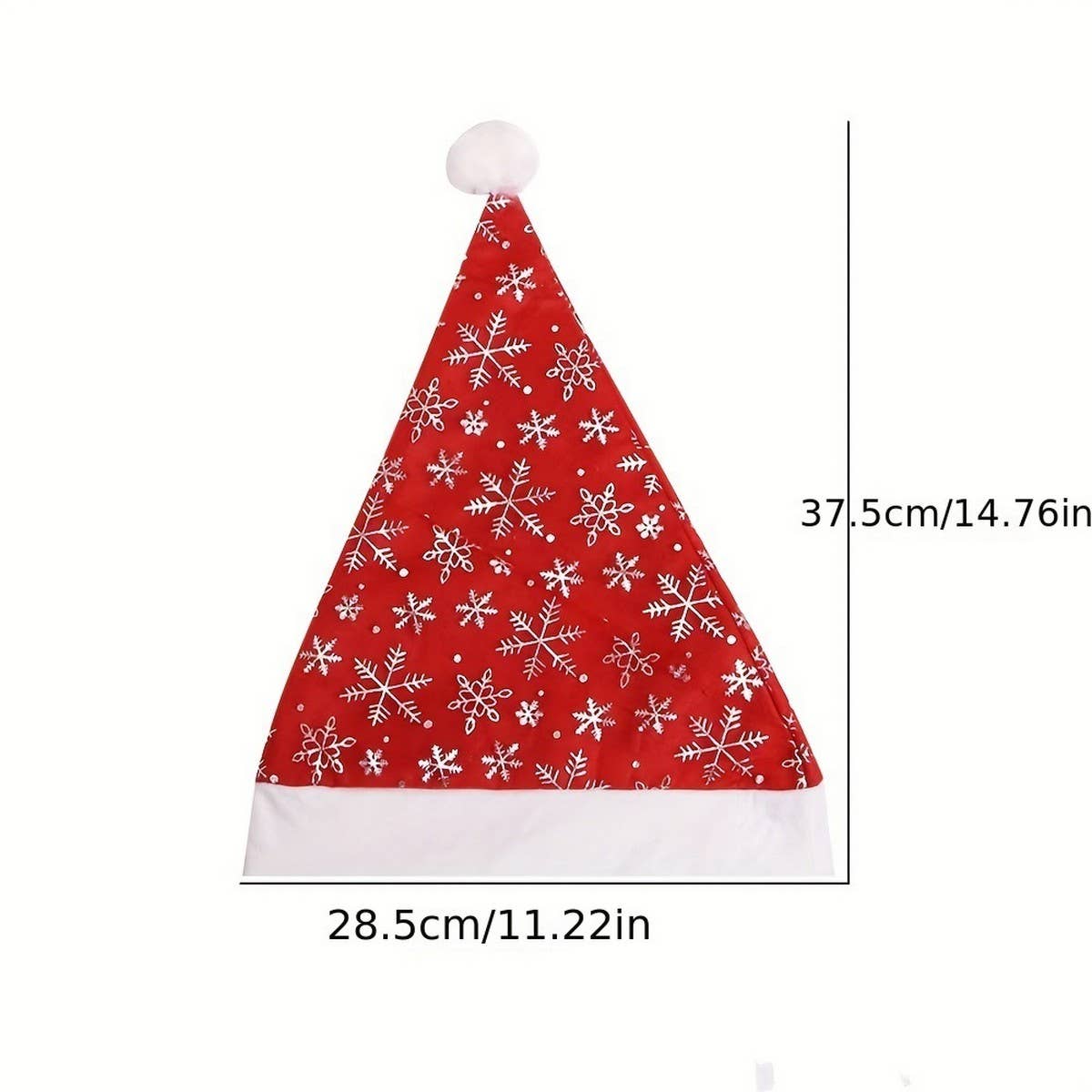 CWAH4081_CHRISTMAS GOLD AND SILVER SNOWFLAKE SANTA HAT