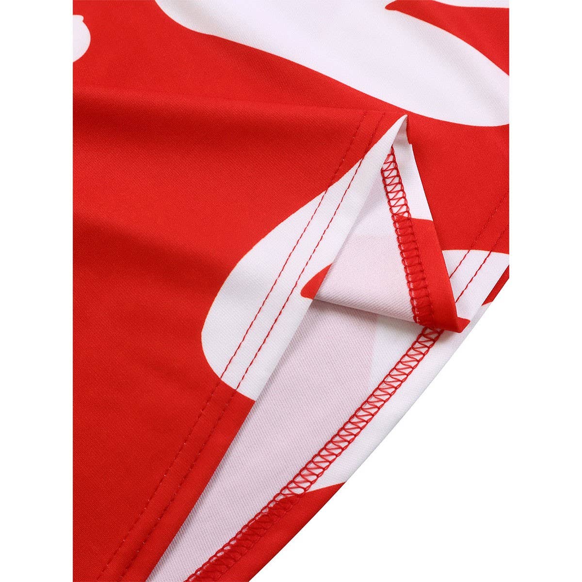 FASHIONABLE PRINTED LACE-UP OVERSIZED DRESS