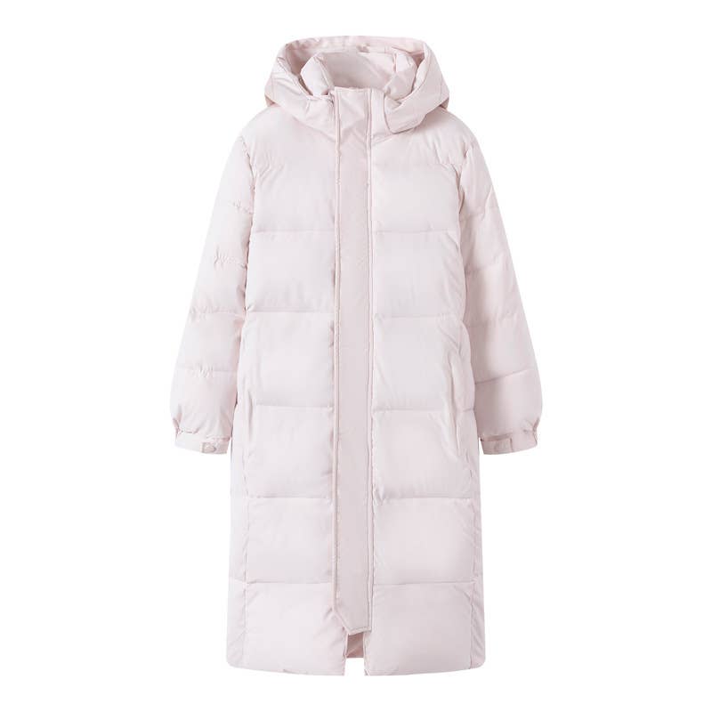 Knee-high loose thick cotton-padded jacket coat
