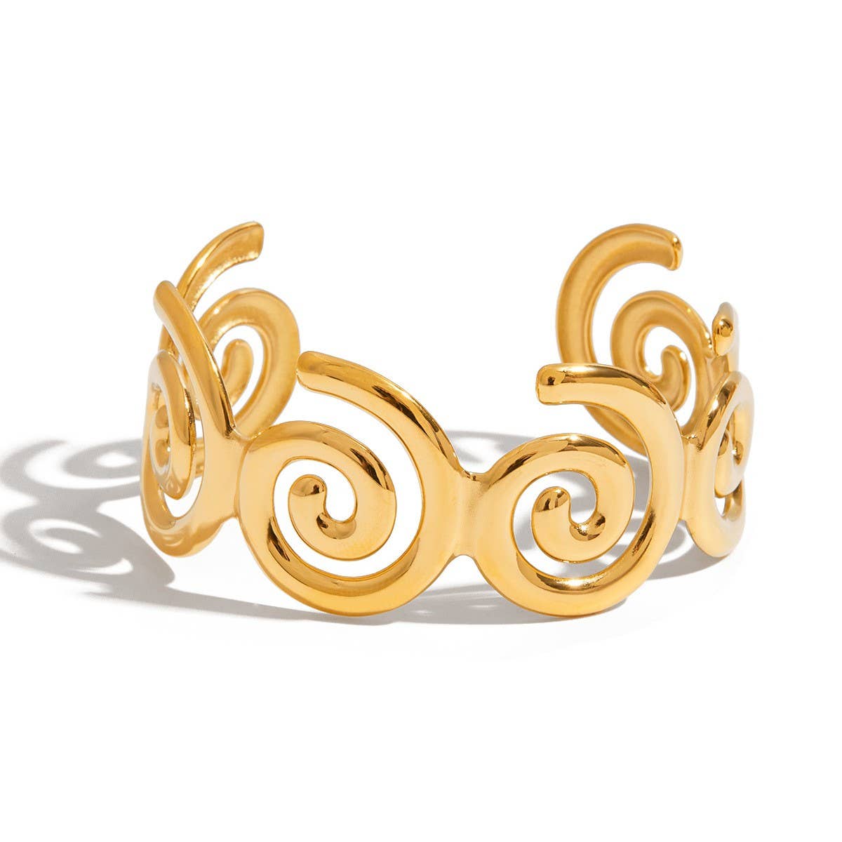 Elegant Hollow Open Cuff Bracelet for Women