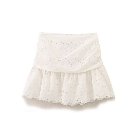 Women's Cutout Embroidery Skirt, Casual Elegance