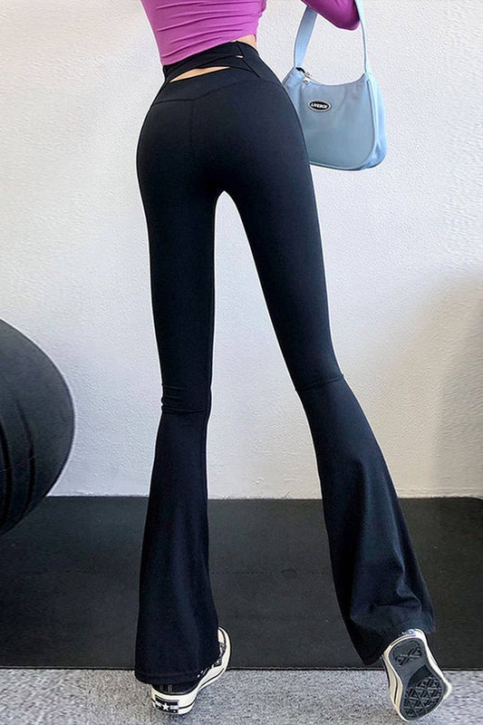 CWBLP1779_HIGH WAIST SLIM FIT SPORTS FLARED YOGA PANTS