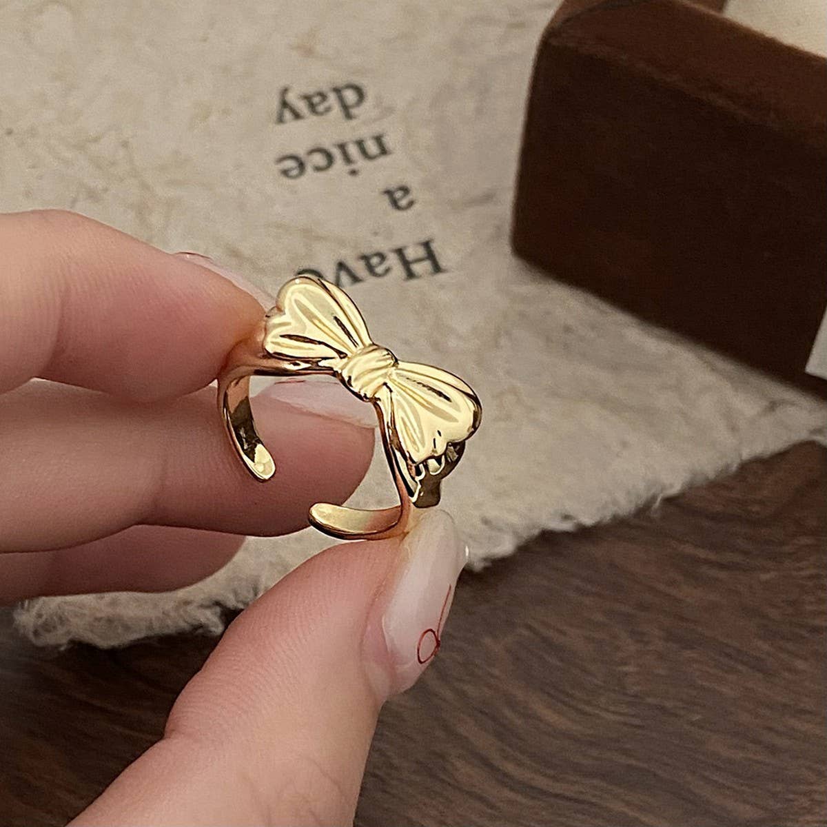 EXQUISITE HIGH-GRADE BOWKNOT OPEN RING FOR WOMEN_CWAJE3095