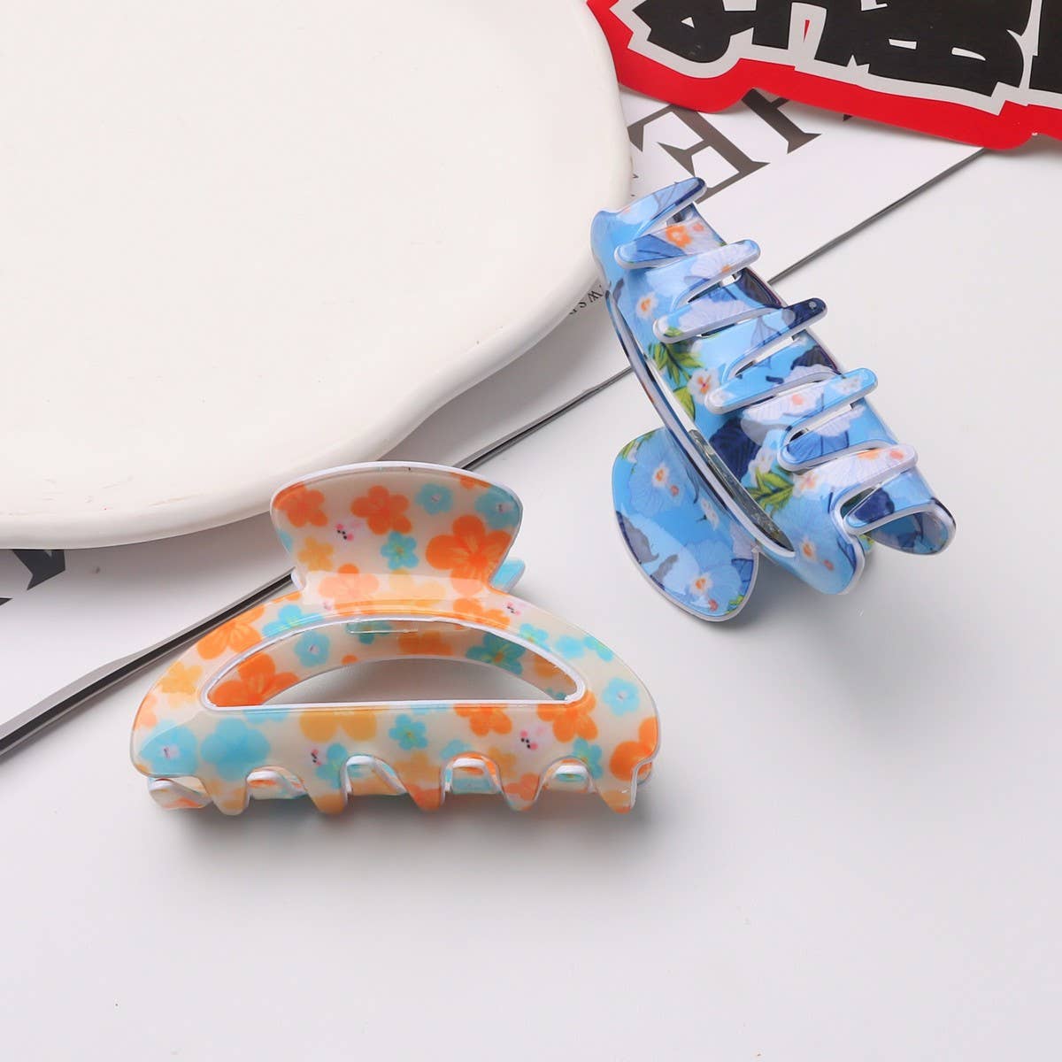 CWAHA1415_PLANTS FLOWERS HAIR CLAW CLIP