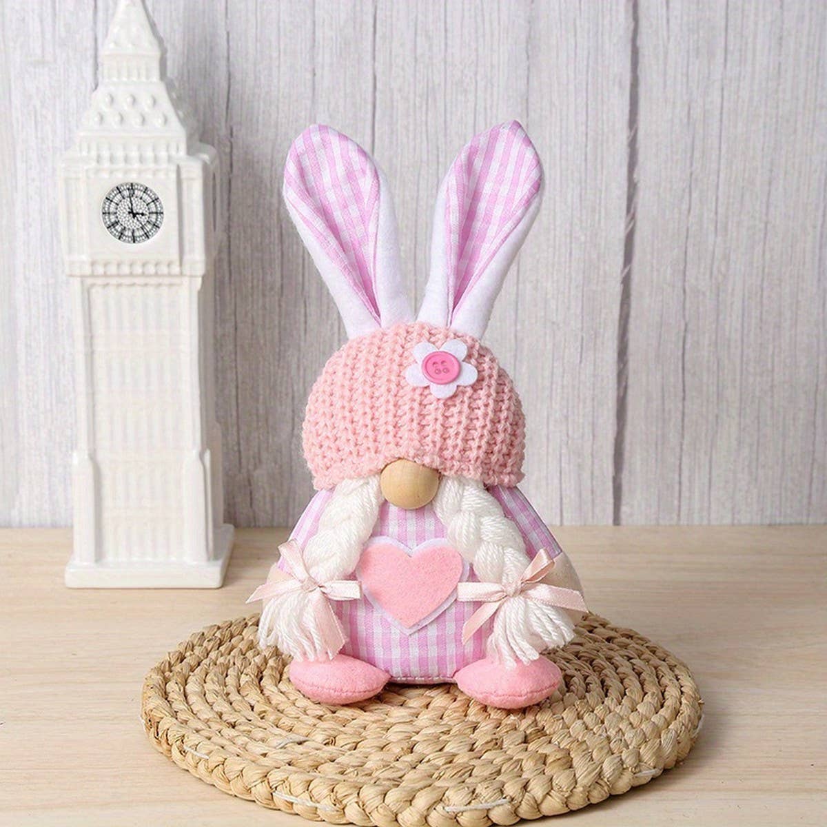 EASTER EGG HOLDING PLUSH DOLL RABBIT ORNAMENTS