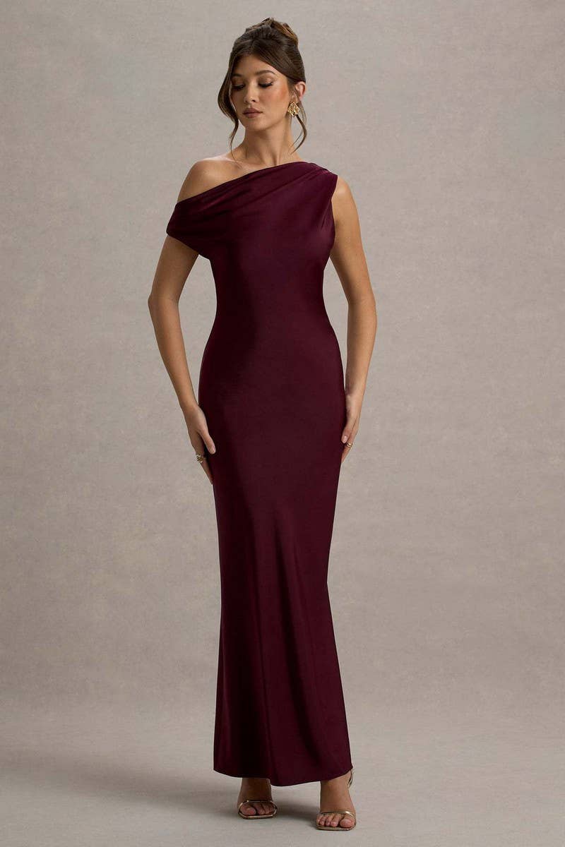 CWDMD6318_ELEGANT SLEEVELESS OFF SHOULDER PARTY GOWN DRESS