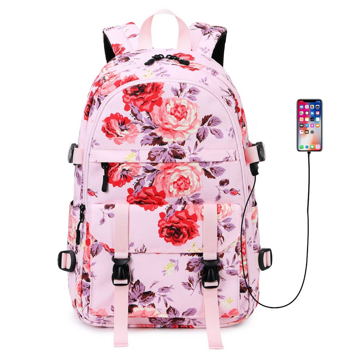 Printed Oxford Backpacks for School Girls Travel_CWAB5504