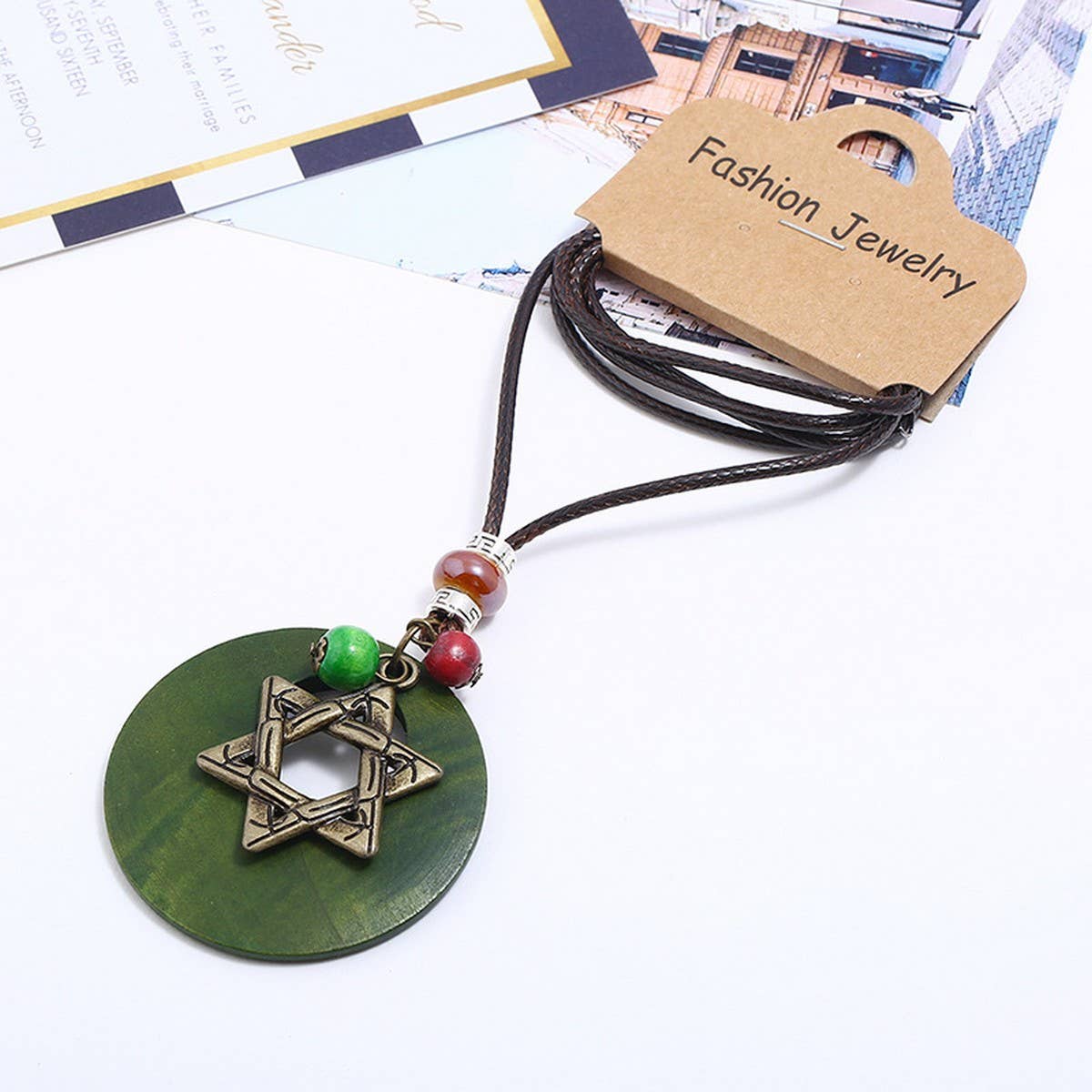 PERSONALIZED ALLOY FIVE-POINTED STAR NECKLACE_CWMM4616
