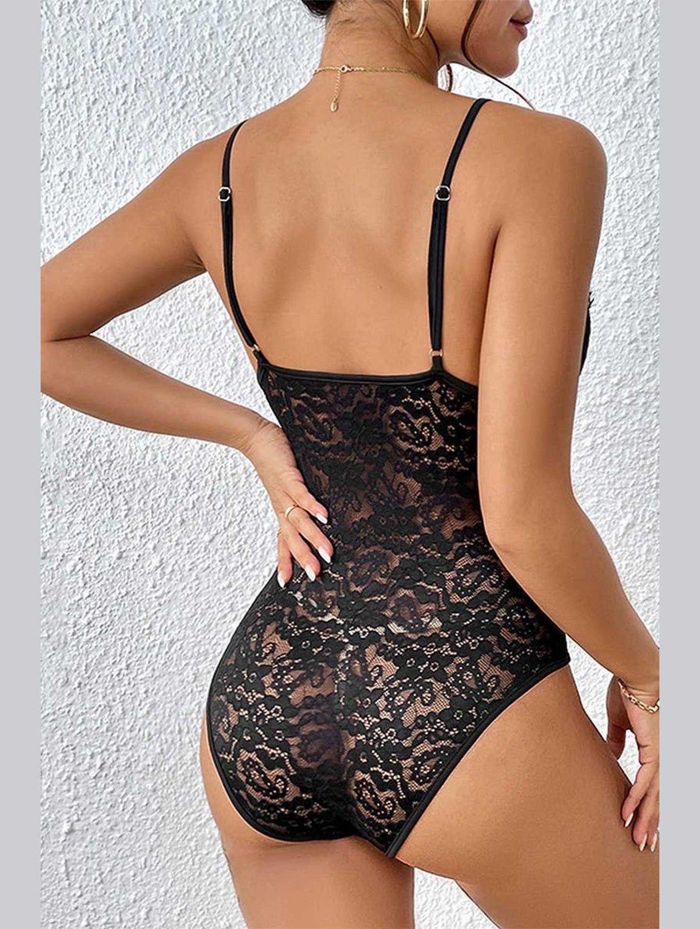 CONDOLE BELT SEXY GAUZE JUMPSUIT_CWSJS0387