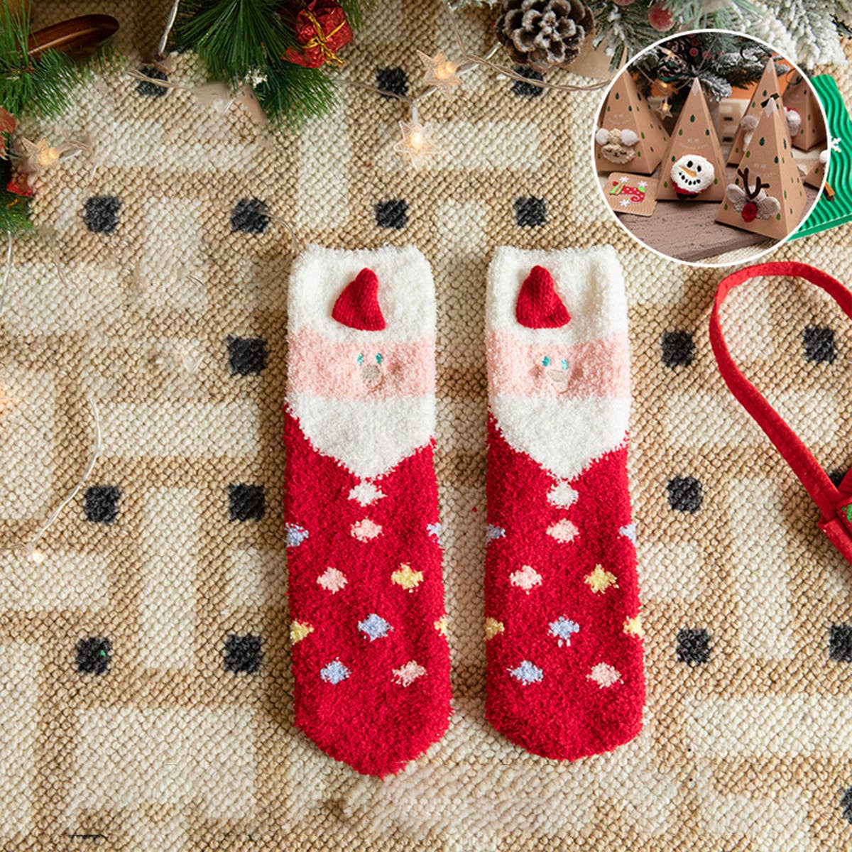 THICK CHRISTMAS SOCKS WITH GIFT BOX