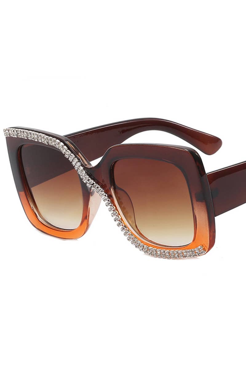S SHAPED DIAMOND SUNGLASSES