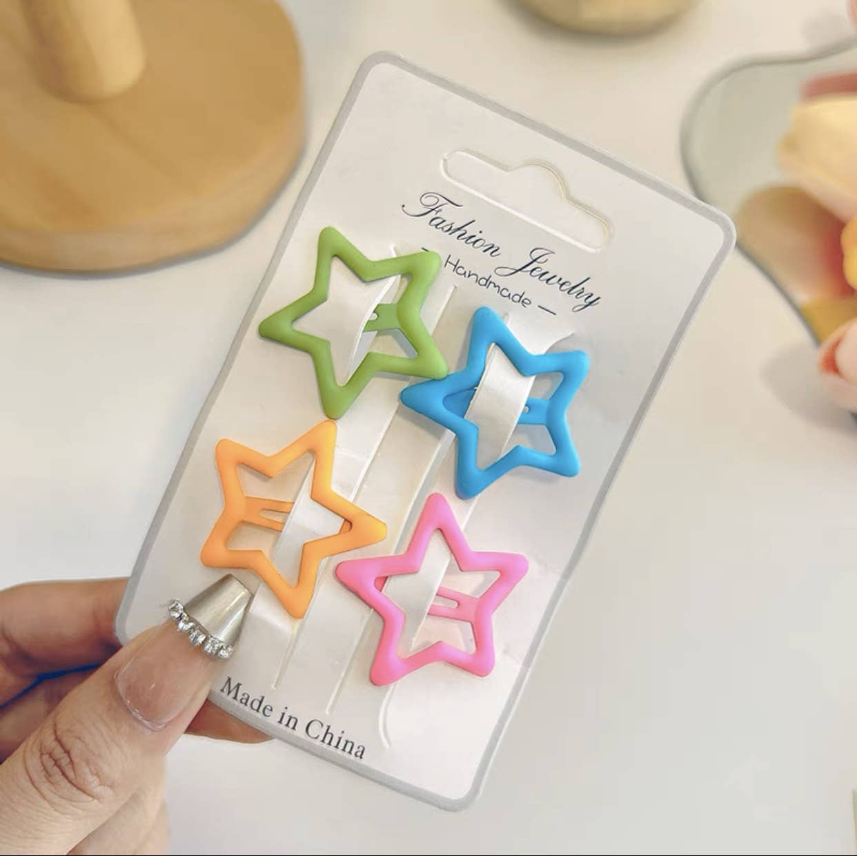 Amine hair clip Heart hair clip broken bangs