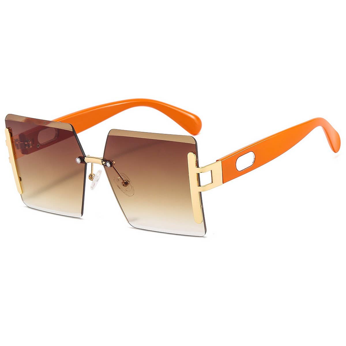 Rimless Cut Edge Ocean Lens Sunglasses Unisex