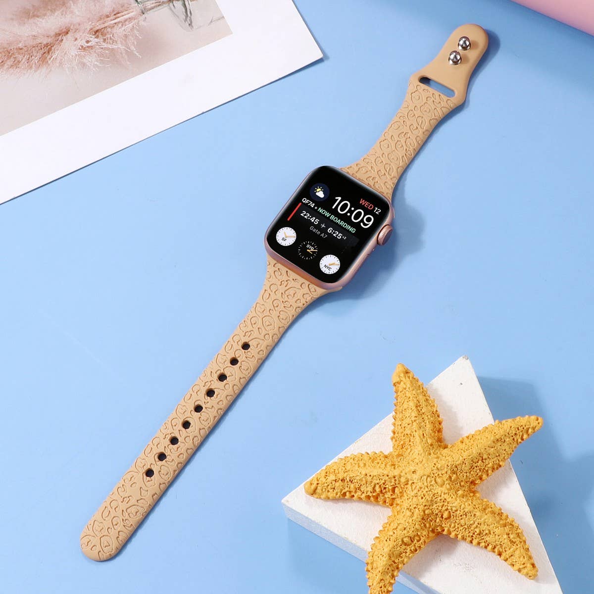 APPLE WATCH9-1 ENGRAVED LEOPARD PRINT STRAP IWATCH8_CWWW0070