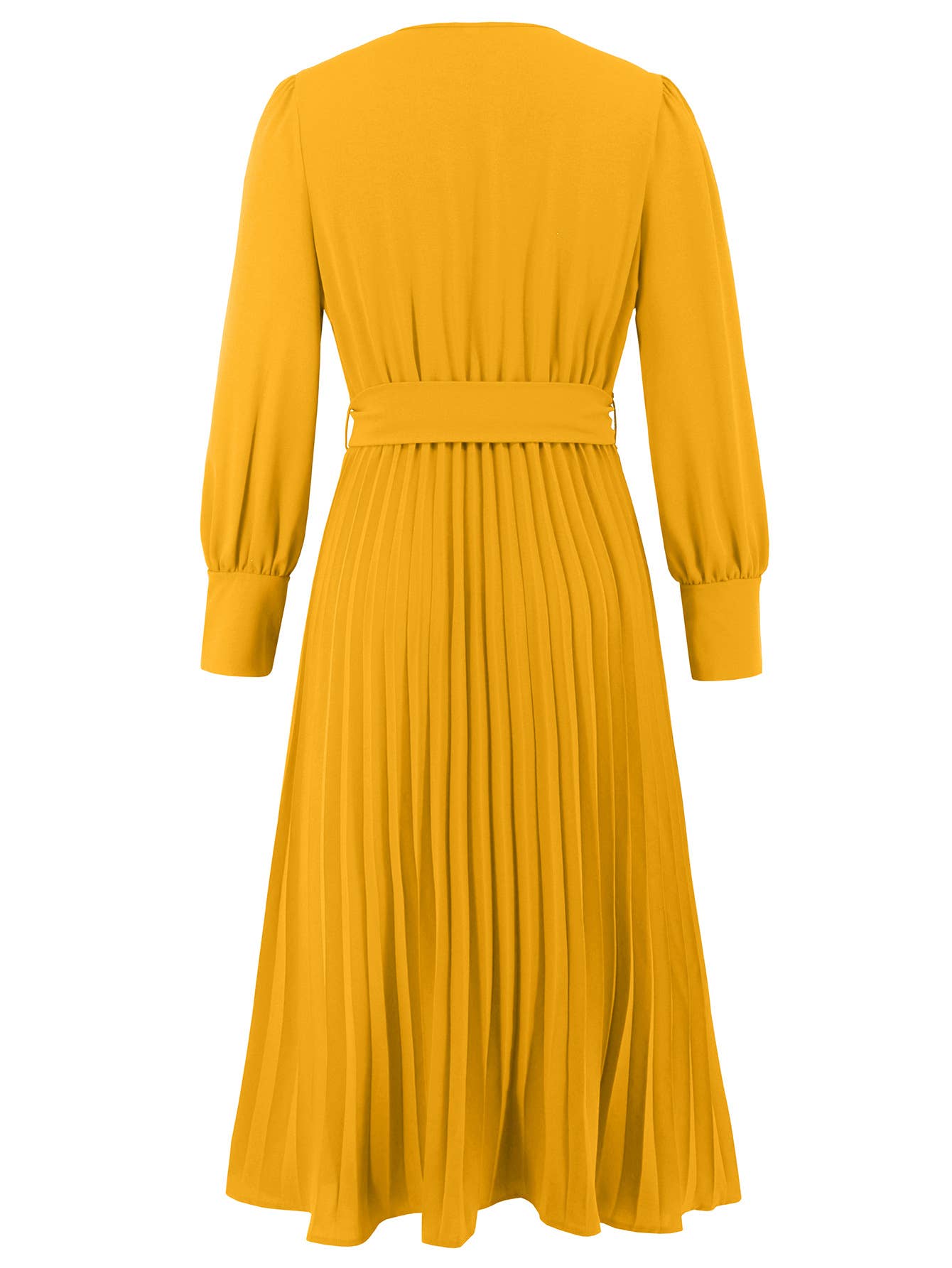 V-neck fashion,slimming elegant pleated dress