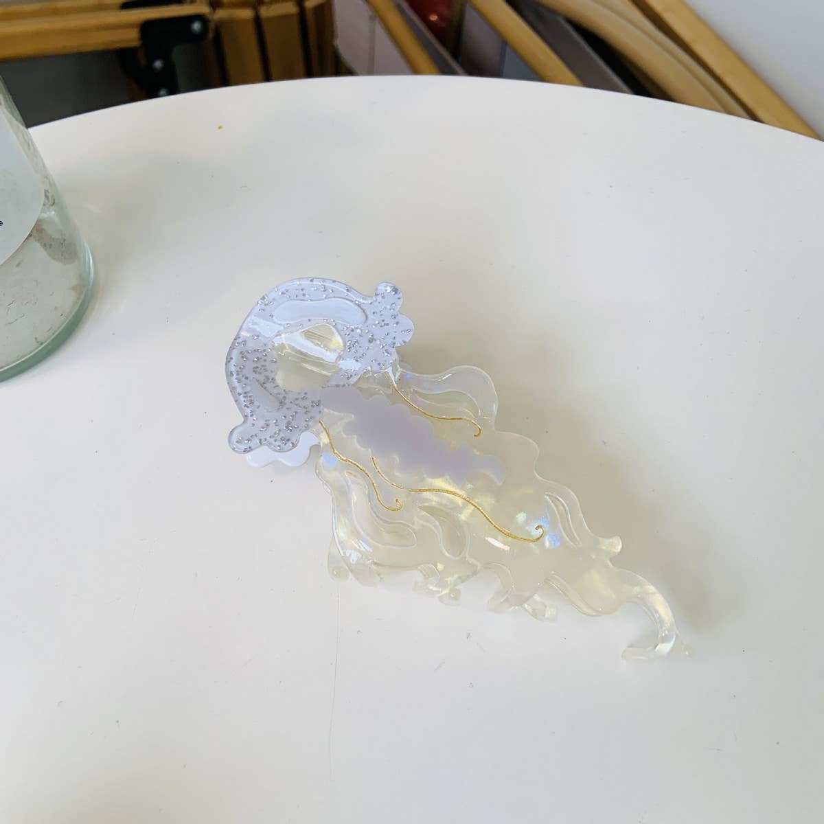 CWAHA4502_LONG TAILED PATTERNED JELLYFISH HAIR CLIP